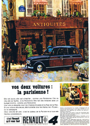 Publicité Renault 4 "La Parisienne"