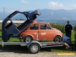 Chargement Fiat 500 sur remorque
