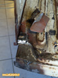 Reparation du plancher de pied de hayon sur une Renault 4 fourgonnette F4