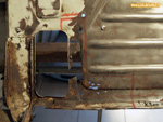 Réparation du support de maitre-cylindre - Tablier carrosserie Renault 4