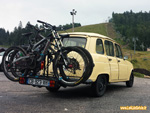 La 4L de Sylvie en voyage à la Bresse (Vosges) pour une petit session de Vélo de descente