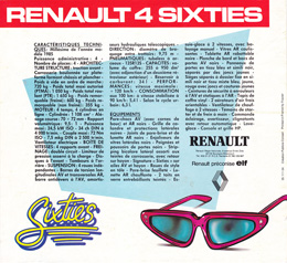 Brochure Renault 4L Sixties 1985