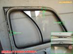 Épingles de maintien d'un pourtour en plastique des vitre de portière d'une Renault 4L