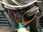 Fixation des fils de l'interrupteur de ventilation - Renault 4L