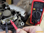 controle bobinage stator alternateur 4l partiellement demonte