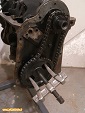 Dépose du pignon de vilebrequin sur un moteur Billancourt de Renault 4