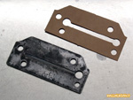 Plaque et joint de tendeur de chaine de distribution sur un moteur Ventoux / Billancourt