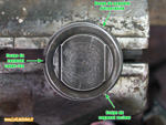 Tierçage des segments sur un piston 747cm3 ou 782cm3 de moteur Ventoux / Billancourt