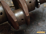 Corrosion sur maneton ou tourillon d'un vilebrequin de 4L