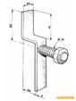 Schéma de la bride de sécurite pour utilisation de la clef SUS.311 de réglage des barres de torsions de 4L
